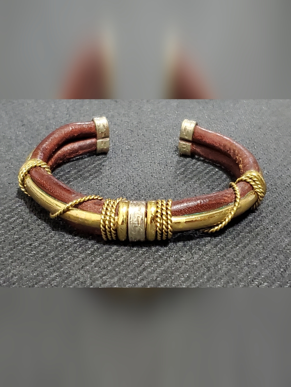 Vtg. Mixed Metal Cuff Bracelet (Unisex)